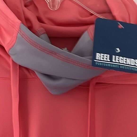 Reel Legends Performance Outfitters Coral Hoodie Attached Neck Gaitor UPF 40 - Picture 3 of 10